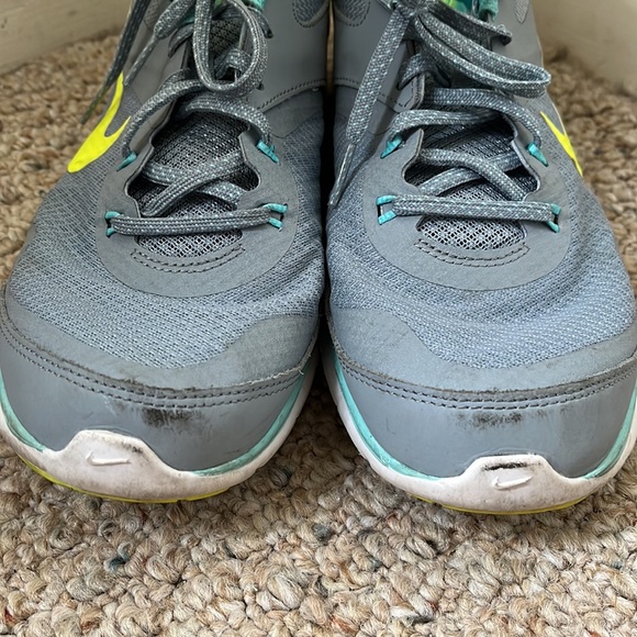 NIKE Flex Trainer 5 Dover Grey/Volt/Lght Aw/TI TNT Training Shoes Size 11 - Picture 5 of 14